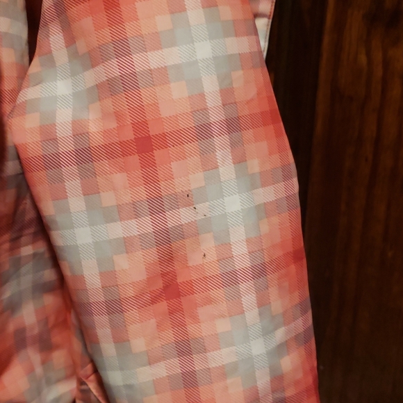 Cherokee girls coral check rain wind jacket 4 4T - Picture 6 of 6